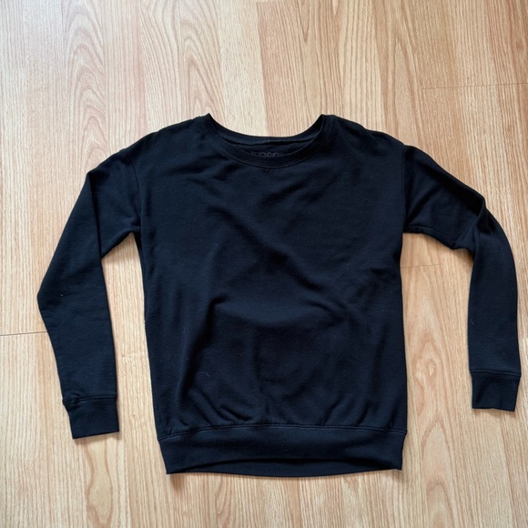 Beyond Yoga Featherweight Black Open Back Long Sleeve sweatshirt Sz XS - Picture 3 of 9